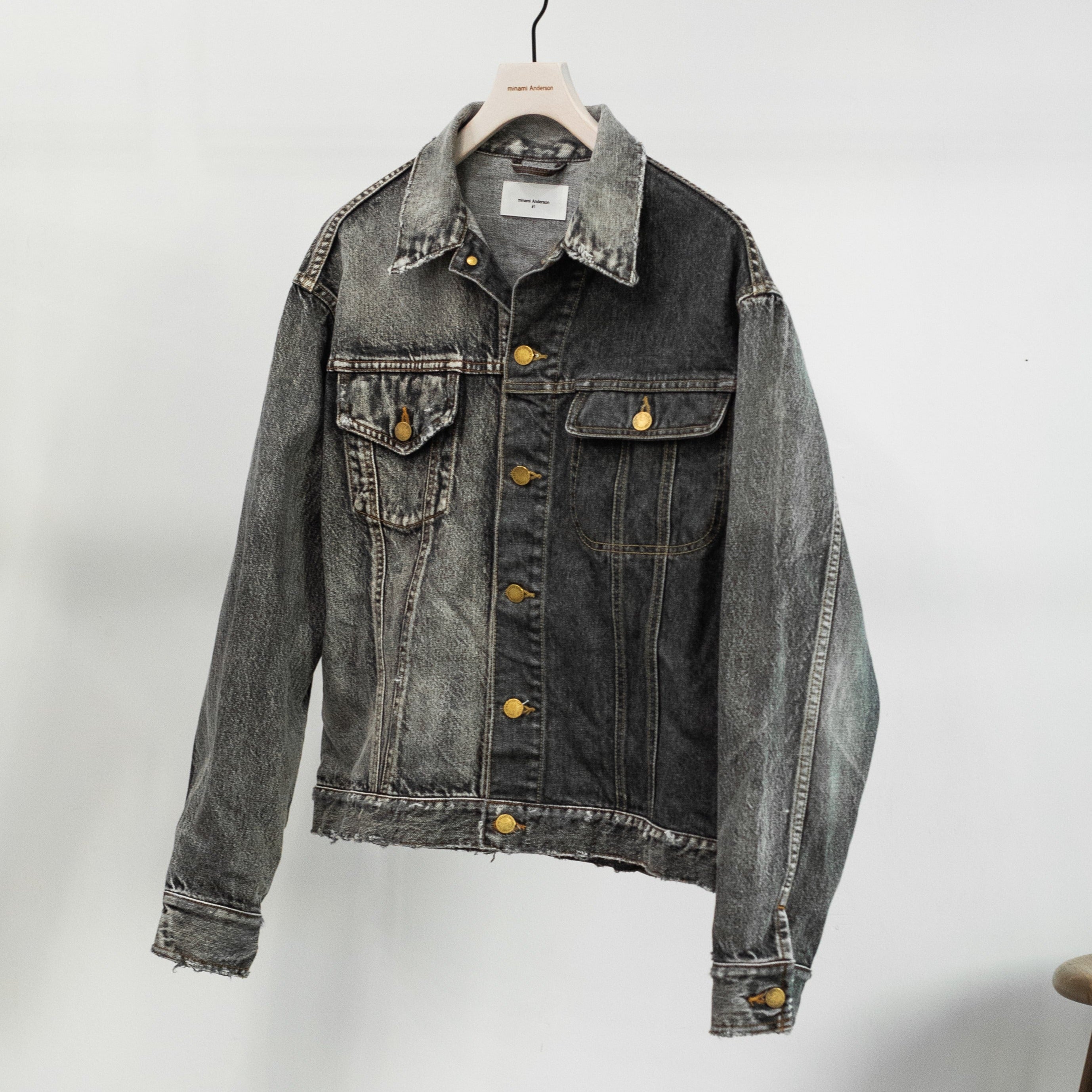 LE-THIRD DENIM JACKET-BLACK