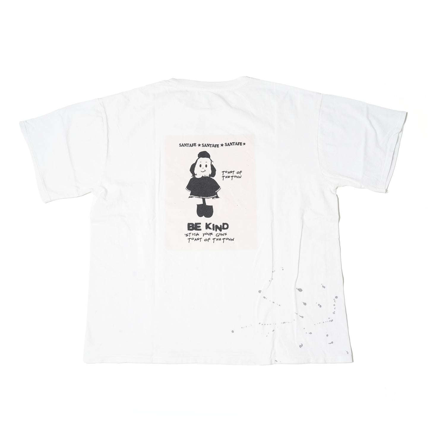"SANTA FE" TUBE WHITE T-Shirts USED WASH