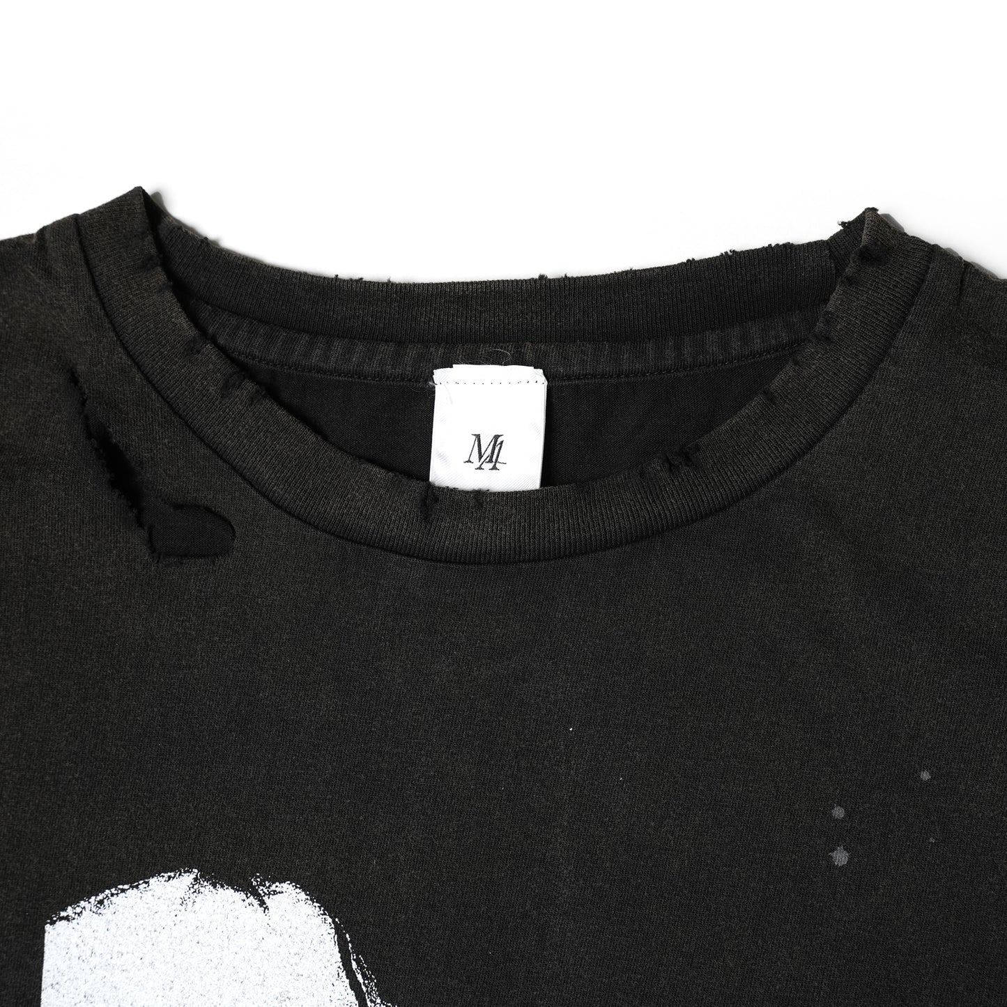 "SOME SWEET" TUBE BLACK T-Shirts DAMAGE WASH