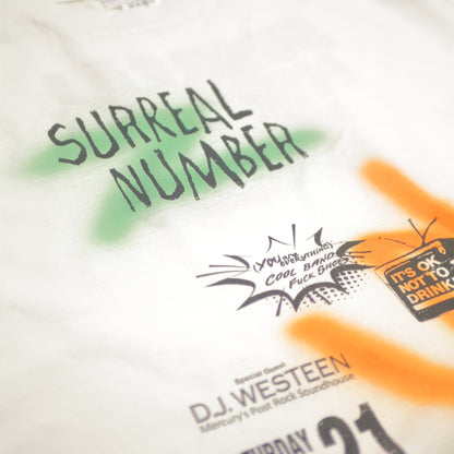 SURREAL NUMBER Bleach White T-Shirts