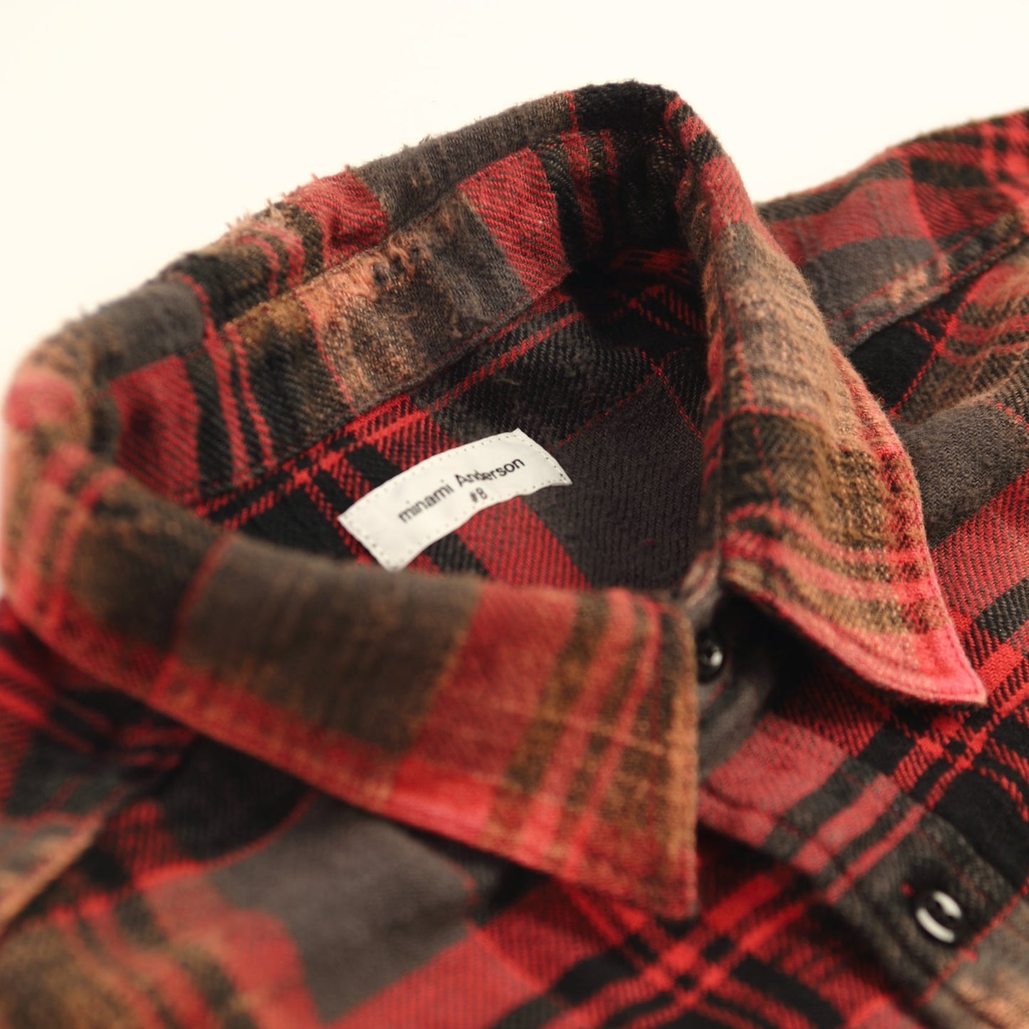 Bleach Out Check Work Shirts