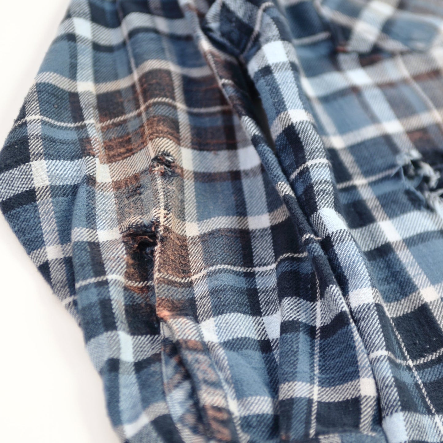 Bleach Out Work Check Shirts