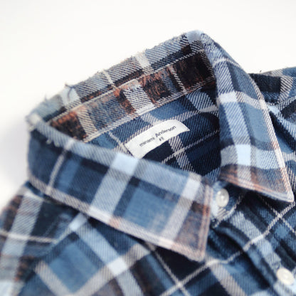 Bleach Out Work Check Shirts