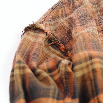 Gradient Bleach Flannel Check Shirt　