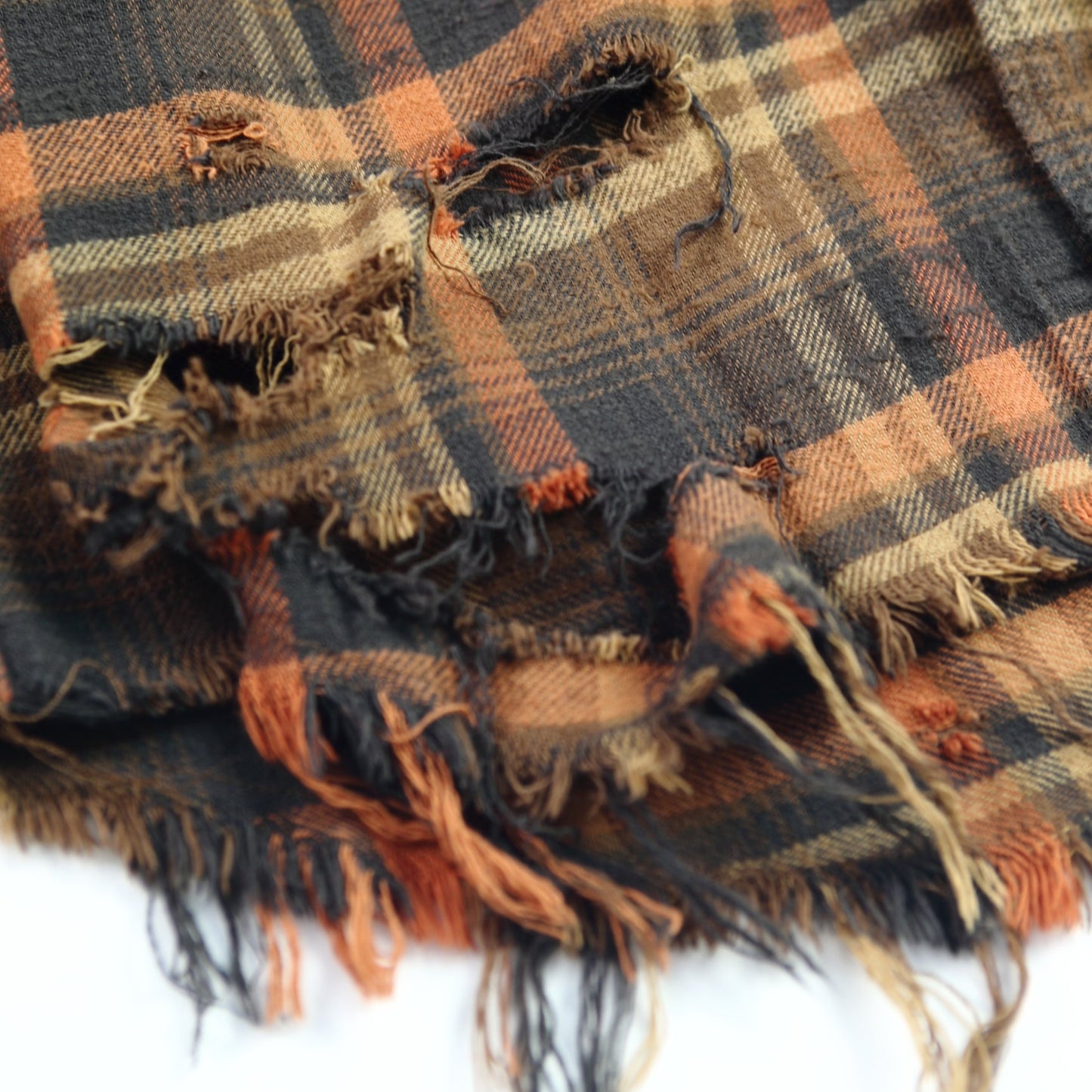 Gradient Bleach Flannel Check Shirt　