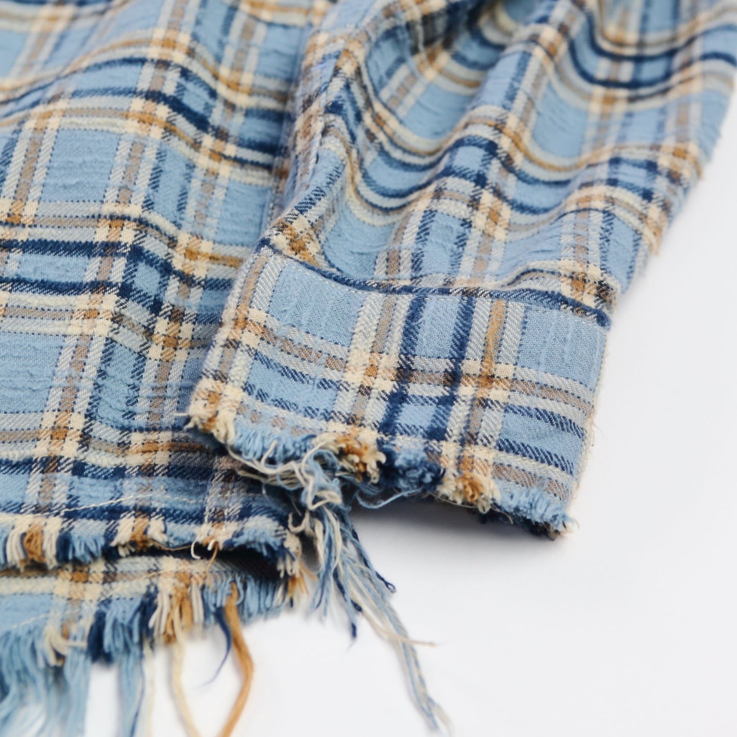 Gradient Bleach Flannel Check Shirt　