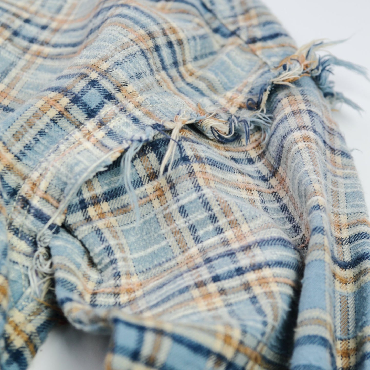 Gradient Bleach Flannel Check Shirt　