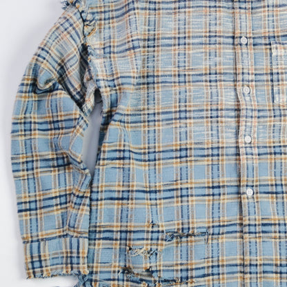 Gradient Bleach Flannel Check Shirt　