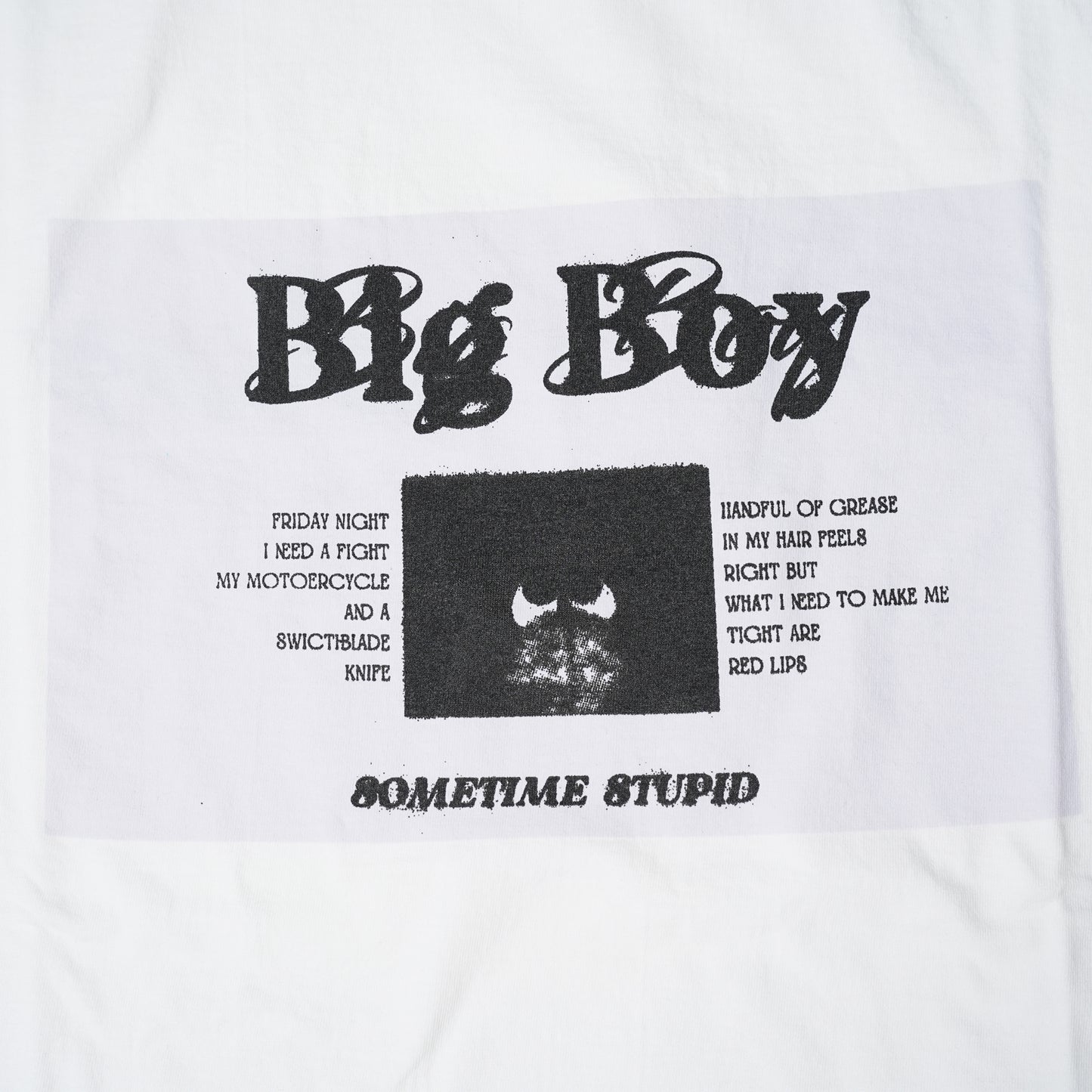 "BIG BOY" TUBE WHITE T-Shirts USED WASH