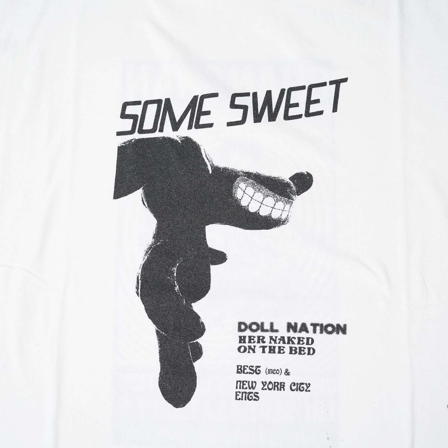 "SOME SWEET" TUBE WHITE T-Shirts DAMAGE WASH