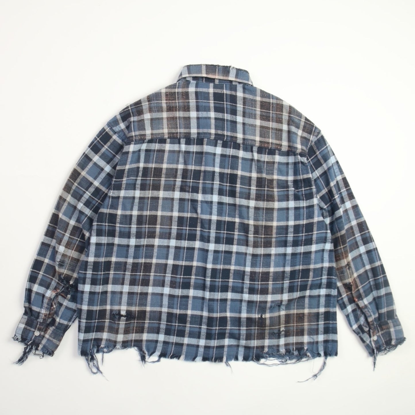 Bleach Out Work Check Shirts