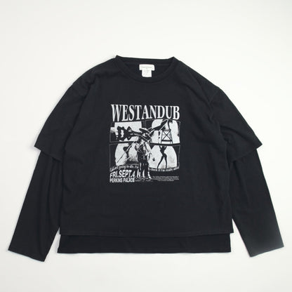 WESTANDUB Asid Black Layered L/S-Shirts