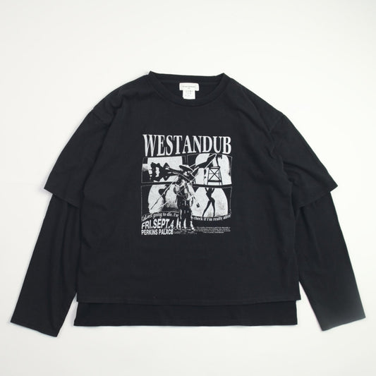 WESTANDUB Asid Black Layered L/S-Shirts