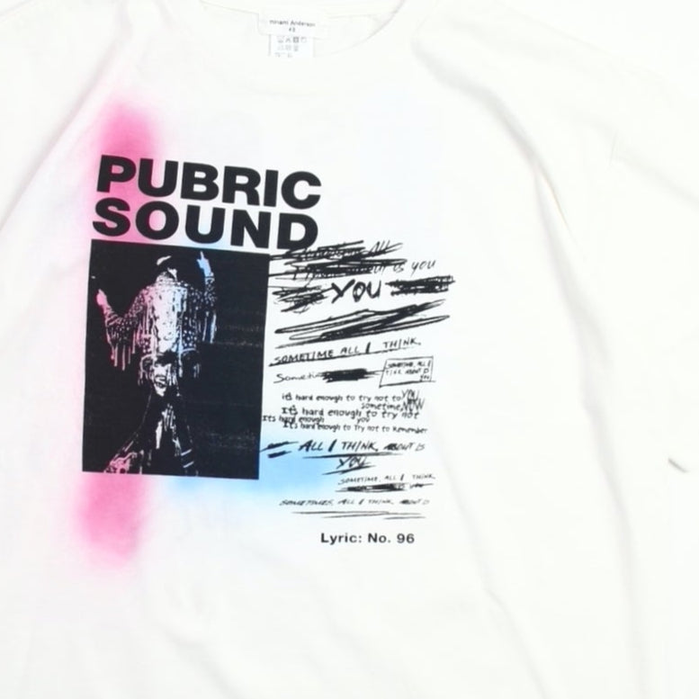 PUBRIC SOUND Bleach White T-Shirts
