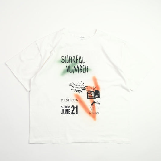 SURREAL NUMBER Bleach White T-Shirts
